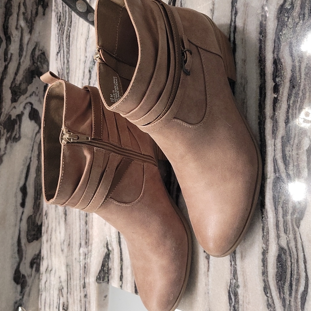 Leather booties by Kim Rogers